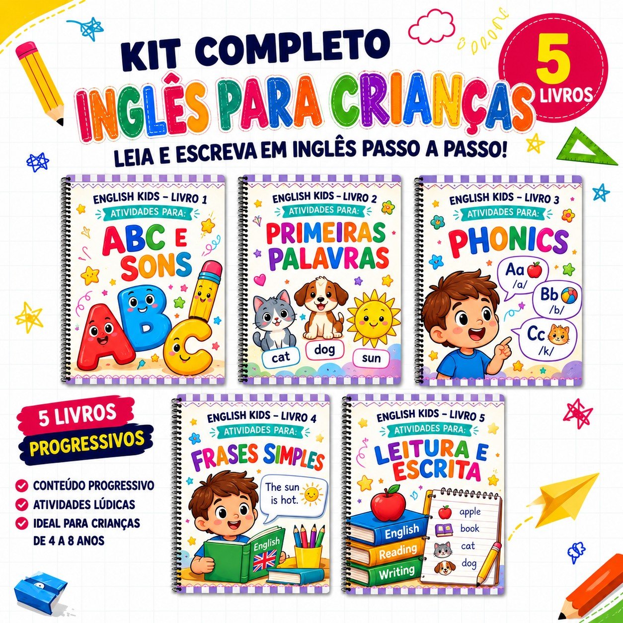 Kit de Alfabetização em Inglês